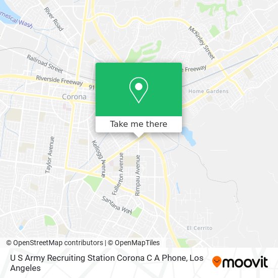 U S Army Recruiting Station Corona C A Phone map