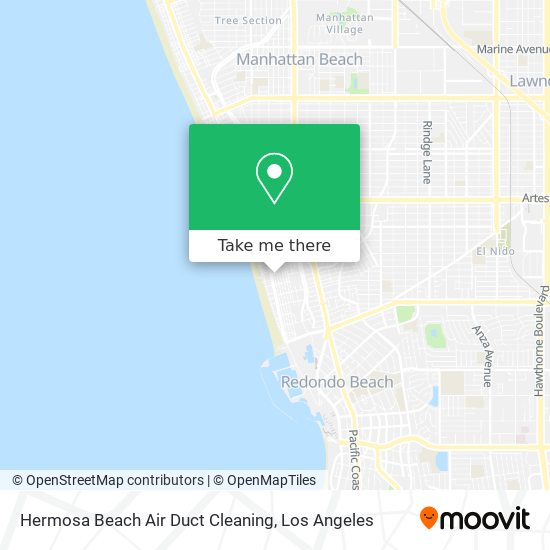 Hermosa Beach Air Duct Cleaning map