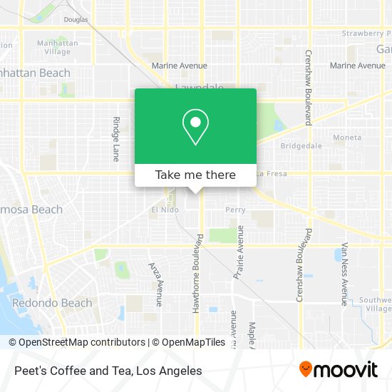 Peet's Coffee and Tea map