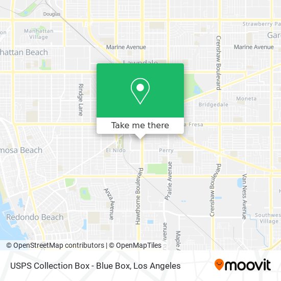 Mapa de USPS Collection Box - Blue Box