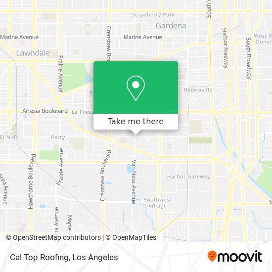 Cal Top Roofing map