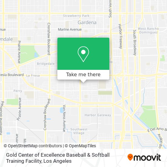 Mapa de Gold Center of Excellence Baseball & Softball Training Facility