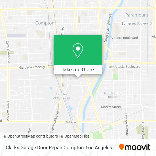 Mapa de Clarks Garage Door Repair Compton