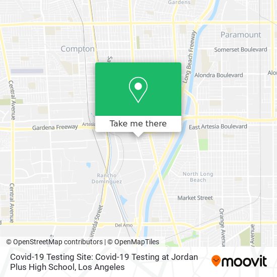Mapa de Covid-19 Testing Site: Covid-19 Testing at Jordan Plus High School
