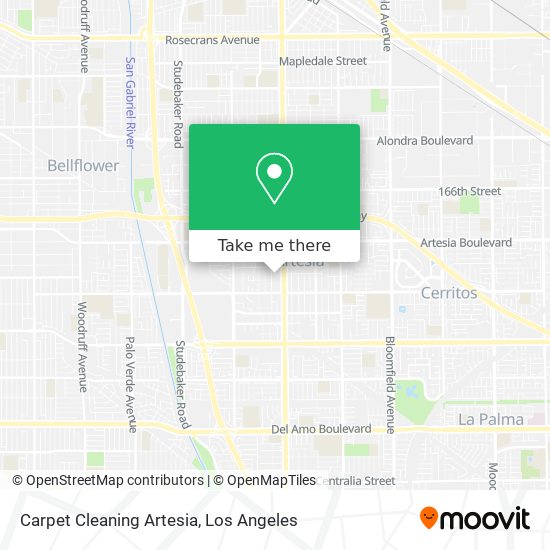 Carpet Cleaning Artesia map