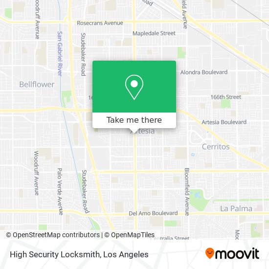 High Security Locksmith map