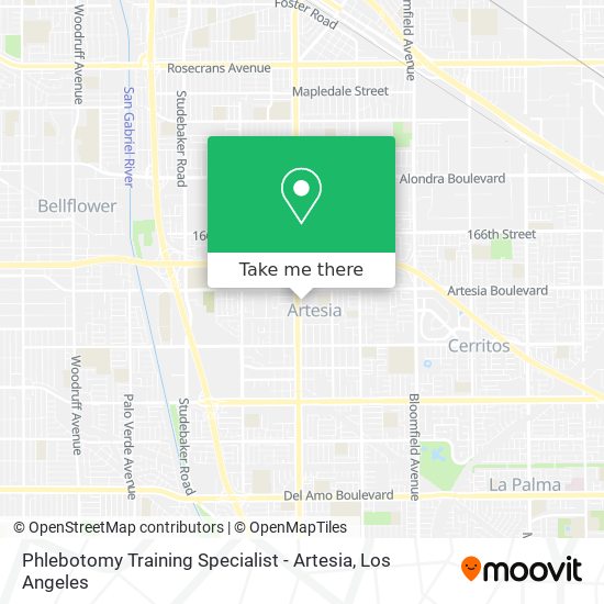 Mapa de Phlebotomy Training Specialist - Artesia