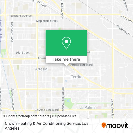 Crown Heating & Air Conditioning Service map