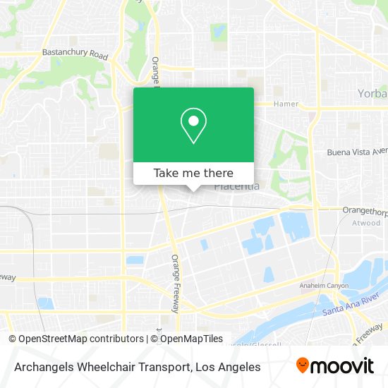 Archangels Wheelchair Transport map