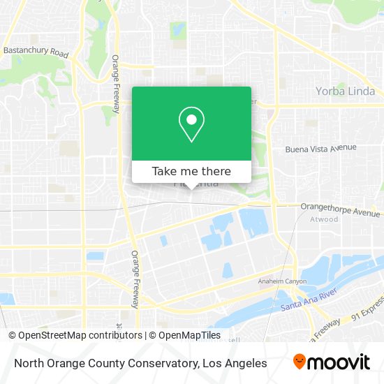 Mapa de North Orange County Conservatory