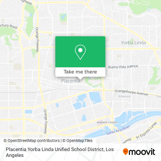 Placentia Yorba Linda Unified School District map