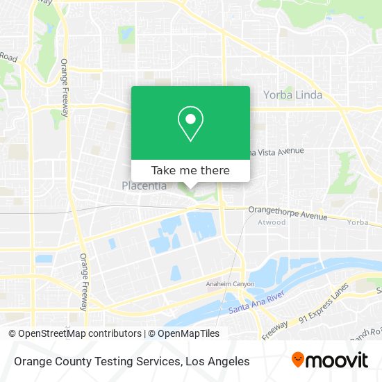 Orange County Testing Services map