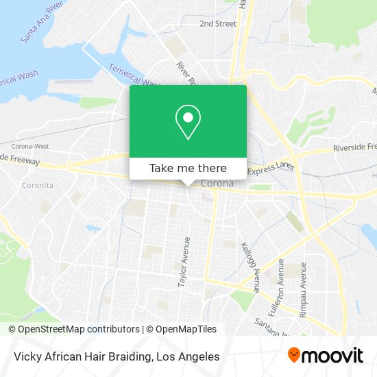 Vicky African Hair Braiding map