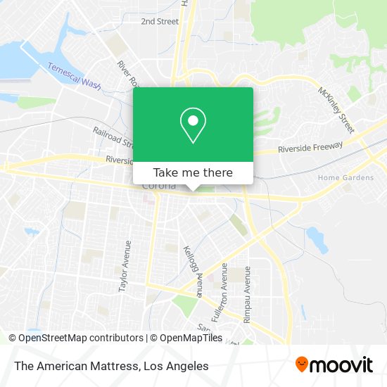 The American Mattress map