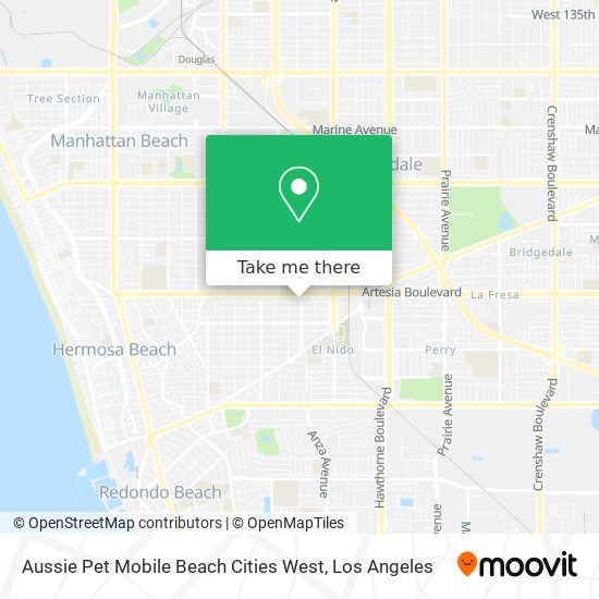 Aussie Pet Mobile Beach Cities West map