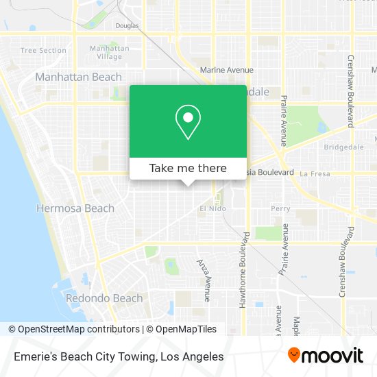 Emerie's Beach City Towing map