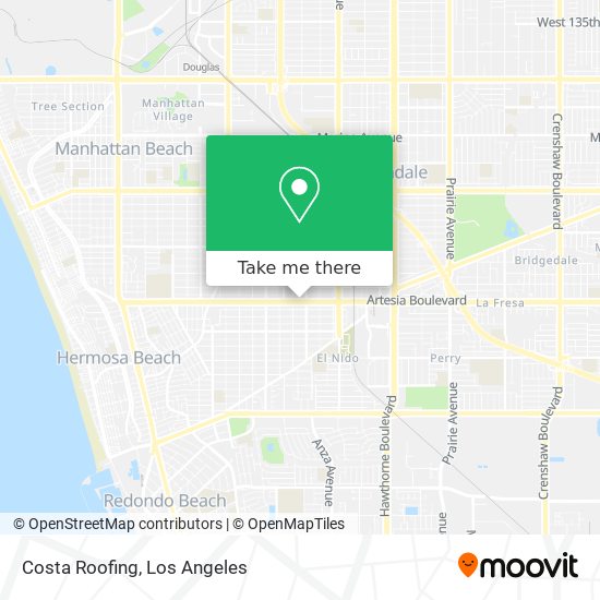 Costa Roofing map