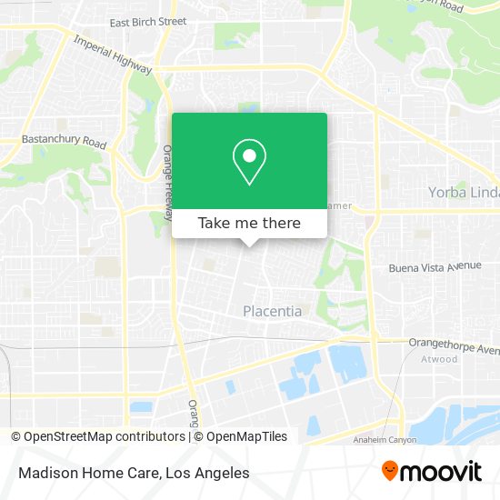 Madison Home Care map