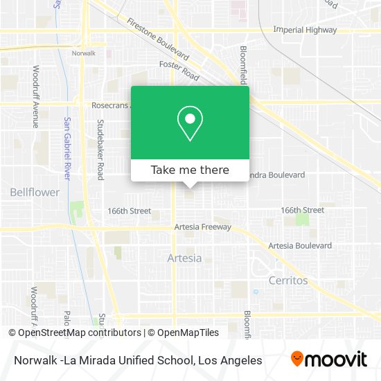 Norwalk -La Mirada Unified School map