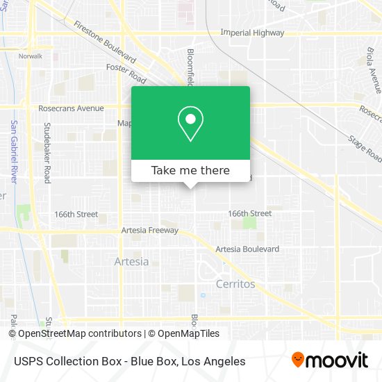 USPS Collection Box - Blue Box map