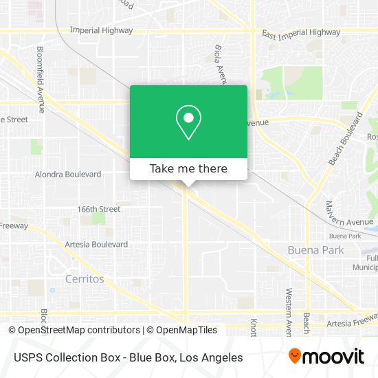 USPS Collection Box - Blue Box map