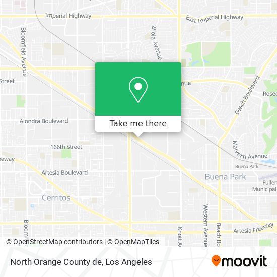 Mapa de North Orange County de