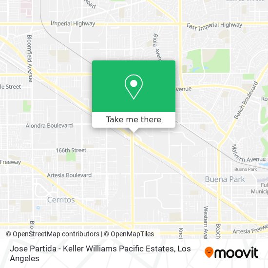 Mapa de Jose Partida - Keller Williams Pacific Estates