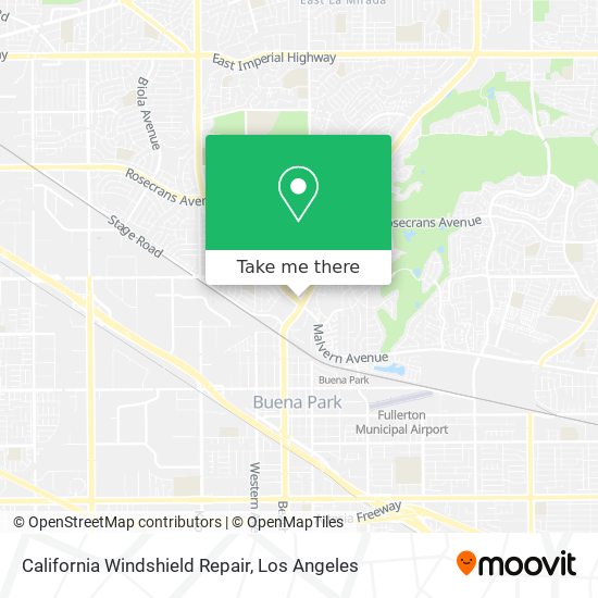 Mapa de California Windshield Repair