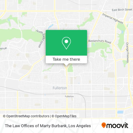 The Law Offices of Marty Burbank map