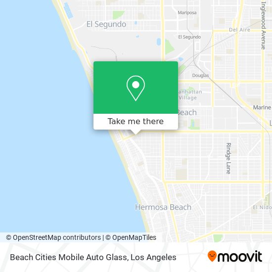 Mapa de Beach Cities Mobile Auto Glass
