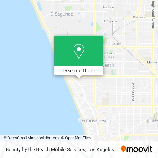 Beauty by the Beach Mobile Services map