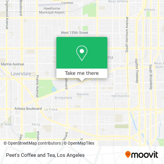 Peet's Coffee and Tea map