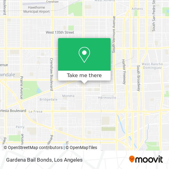 Gardena Bail Bonds map