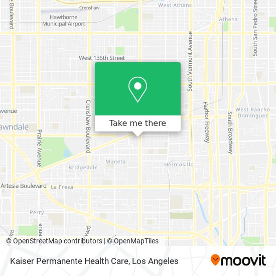 Mapa de Kaiser Permanente Health Care