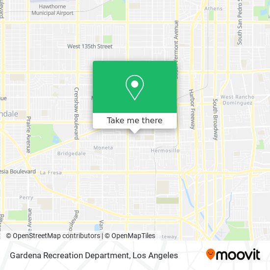 Gardena Recreation Department map