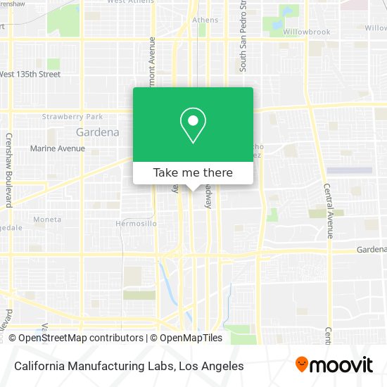 California Manufacturing Labs map