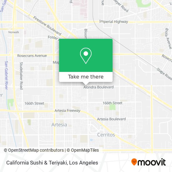 Mapa de California Sushi & Teriyaki