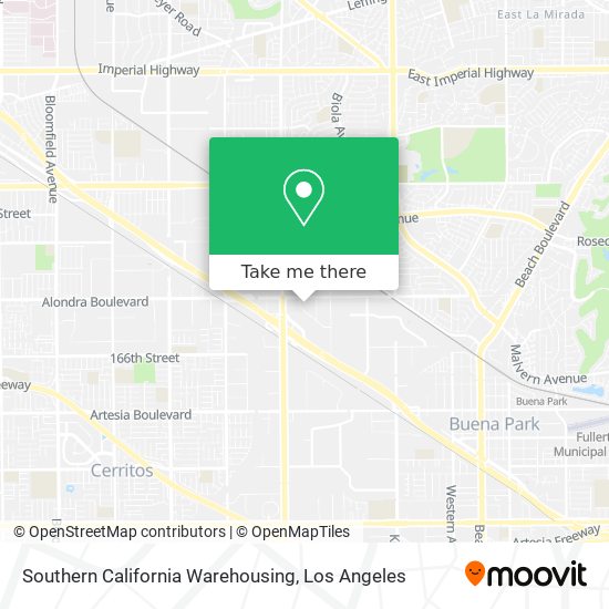 Southern California Warehousing map