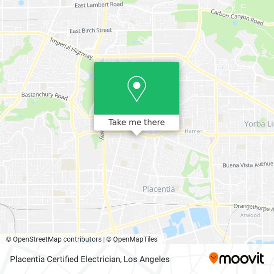Placentia Certified Electrician map
