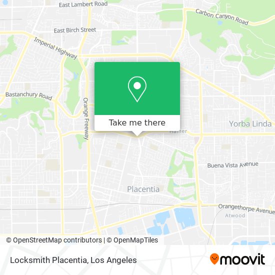 Locksmith Placentia map