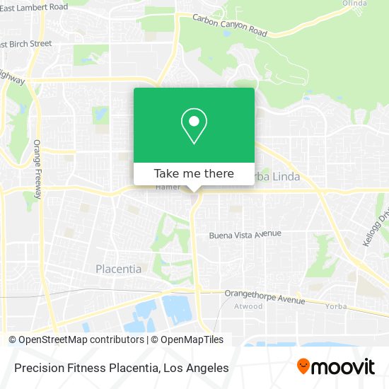 Mapa de Precision Fitness Placentia