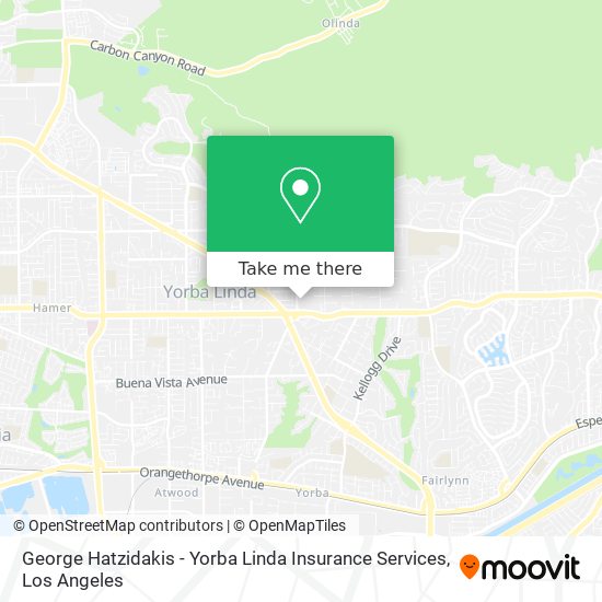 Mapa de George Hatzidakis - Yorba Linda Insurance Services