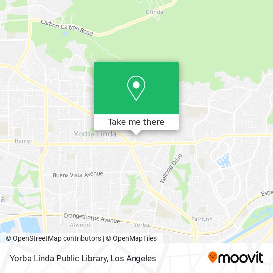 Yorba Linda Public Library map