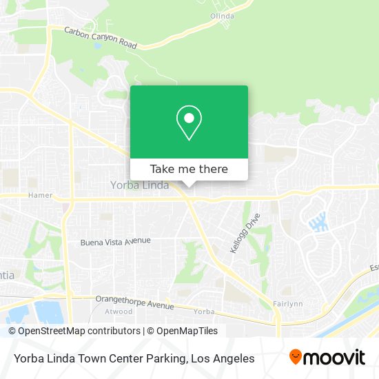 Mapa de Yorba Linda Town Center Parking