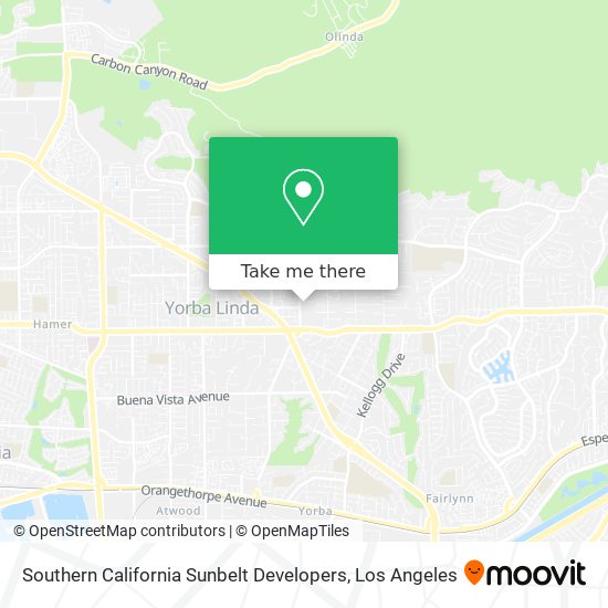 Mapa de Southern California Sunbelt Developers