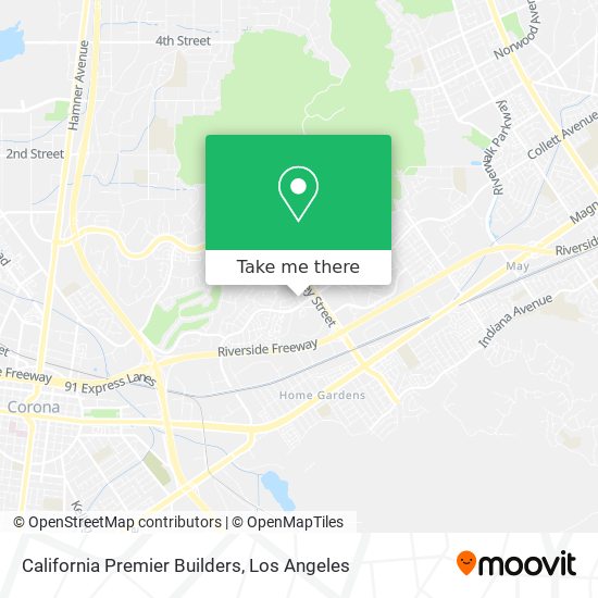 California Premier Builders map