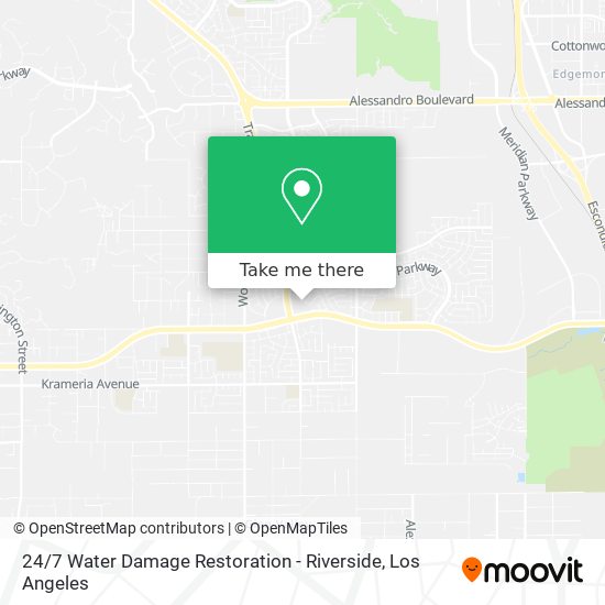 24 / 7 Water Damage Restoration - Riverside map