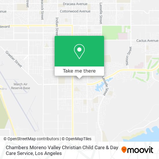 Chambers Moreno Valley Christian Child Care & Day Care Service map