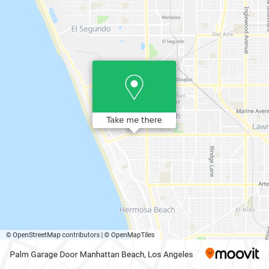 Palm Garage Door Manhattan Beach map