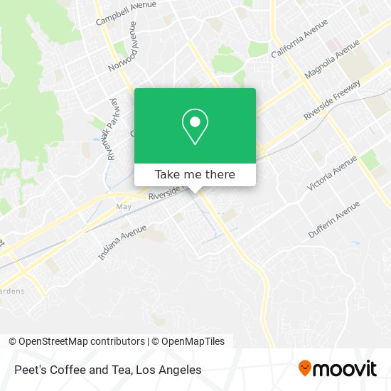 Peet's Coffee and Tea map